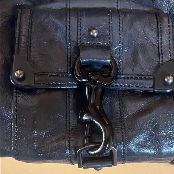 Anthropologie Tracy Reese Black Leather Hobo Designer Purse. - Picture 4 of 7